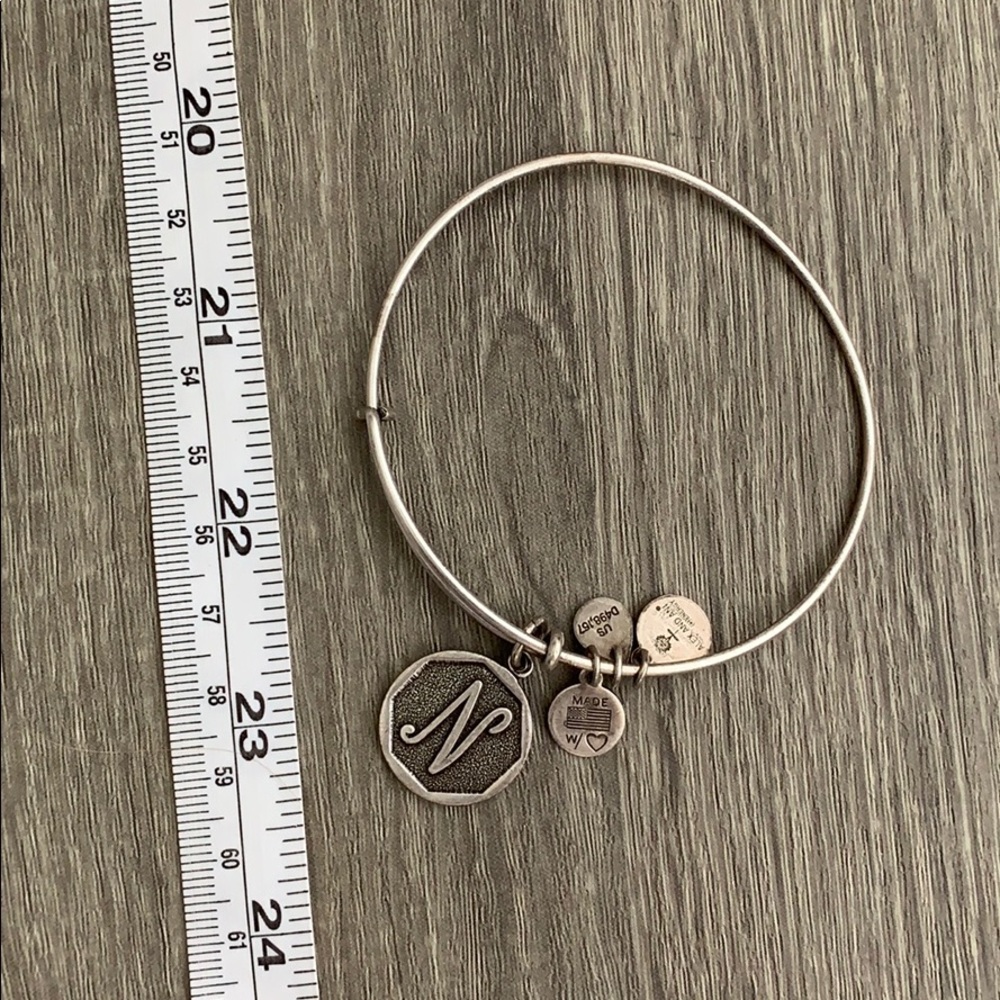 Alex and Ani N charm bracelet